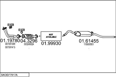 SISTEM DE ESAPAMENT MTS SKOD77917A003038