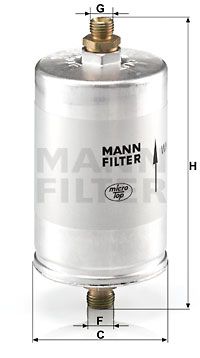 Топливный фильтр MANN-FILTER WK 726/2 для PORSCHE 911