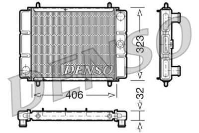 Радиатор, охлаждение двигателя DENSO DRM03001 для ROVER MAESTRO