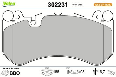 SET PLACUTE FRANA FRANA DISC VALEO 302231