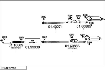 SISTEM DE ESAPAMENT MTS HOND35719A010027