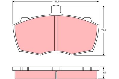 Комплект тормозных колодок, дисковый тормоз TRW GDB760 для DAF 400