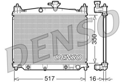 Радиатор, охлаждение двигателя DENSO DRM44019 для MAZDA 2