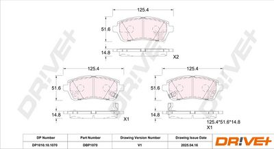 BREMSBELAGSATZ SCHEIBENBREMSE DR!VE+ DP1010101070 7