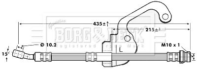 Brake Hose Borg & Beck BBH7055