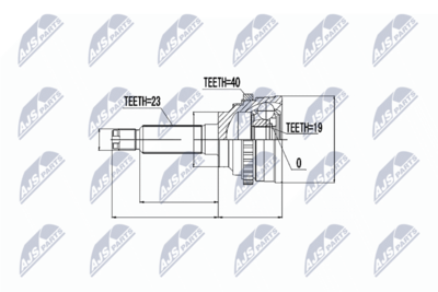 каре комплект, полуоска NTY NPZ-DW-016