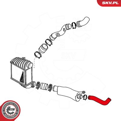 ESEN SKV - Hadica plniaceho vzduchu (hadica turba) AUDI, SEAT, SKODA, VW, … , 24SKV924