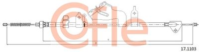 Тросик, cтояночный тормоз COFLE 92.17.1103 для TOYOTA YARIS