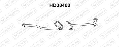 VENEPORTE HD33400 Глушитель выхлопных газов  для HONDA ACCORD VI (CK, CG, CH, CF) 2.0 i (CG9)