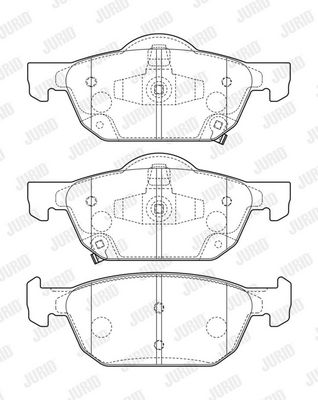 BREMSBELAGSATZ SCHEIBENBREMSE JURID 573670J 1
