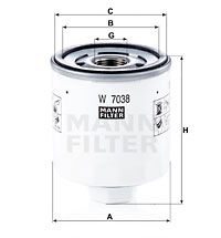 Oljefilter MANN-FILTER W 7038