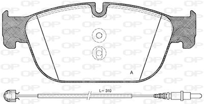 Комплект тормозных колодок, дисковый тормоз OPEN PARTS BPA1451.01 для CITROËN DS4