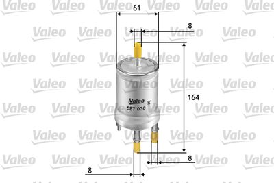 Топливный фильтр VALEO 587030 для VW EOS