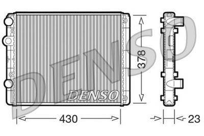 Радиатор, охлаждение двигателя DENSO DRM32030 для VW POLO