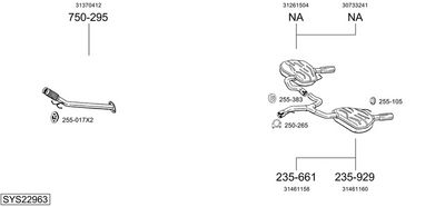 ABGASANLAGE BOSAL SYS22963