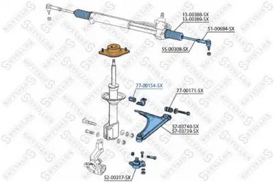 тампон, носач STELLOX 77-00154-SX