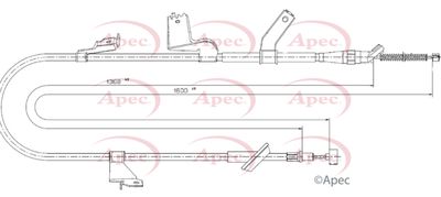 Cable Pull, parking brake APEC CAB1782