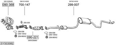 Изпускателна система BOSAL SYS03082