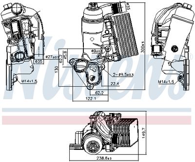 Oljekylare, motor NISSENS 90953