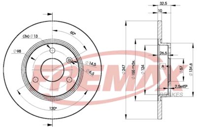 Тормозной диск FREMAX BD-7276 для MEGA CLUB