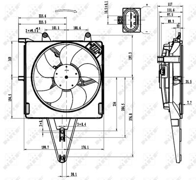 NRF 47431 Вентилятор системы охлаждения двигателя  для FIAT STRADA (Фиат Страда)