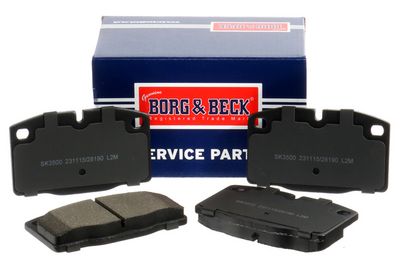 комплект спирачно феродо, дискови спирачки BORG & BECK BBP1117