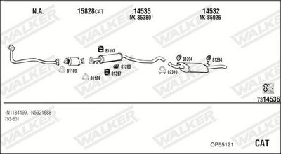 SISTEM DE ESAPAMENT WALKER OP55121