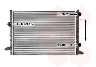 VAN WEZEL 58002120 Радиатор охлаждения двигателя для VW PASSAT B3/B4 Variant (3A5, 35I)