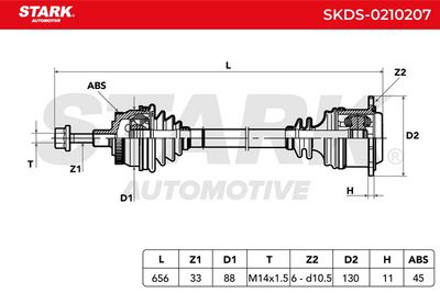 полуоска STARK SKDS-0210207