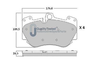Sada brzdových destiček, kotoučová brzda JAPANPARTS PA0919JM