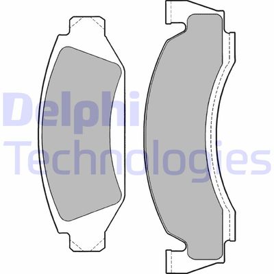 Комплект тормозных колодок, дисковый тормоз DELPHI LP1169 для FORD USA BRONCO