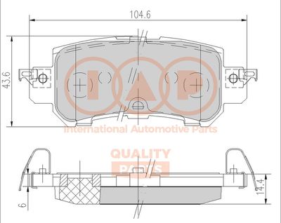 Комплект тормозных колодок, дисковый тормоз IAP QUALITY PARTS 704-11111 для MAZDA CX-3