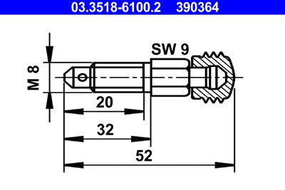 Болт воздушного клапана / вентиль 03.3518-6100.2