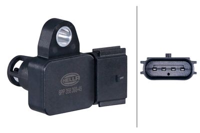 датчик, налягане при принудително пълнене HELLA 6PP 358 393-451