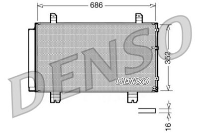 DENSO DCN51002 Радіатор кондиціонера для LEXUS (Лексус)