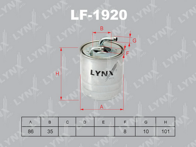 LF-1920 LYNXauto Топливный фильтр