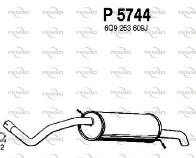 FENNO P5744 Глушитель выхлопных газов  для SEAT CORDOBA (Сеат Кордоба)