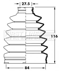 Bellow, drive shaft FIRST LINE FCB6017