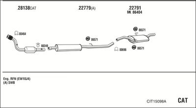 Układ wydechowy WALKER CIT15098A