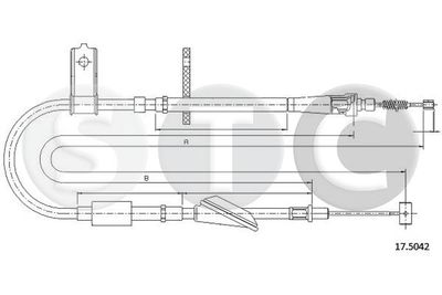 Тросик, cтояночный тормоз STC T483343 для OPEL AGILA