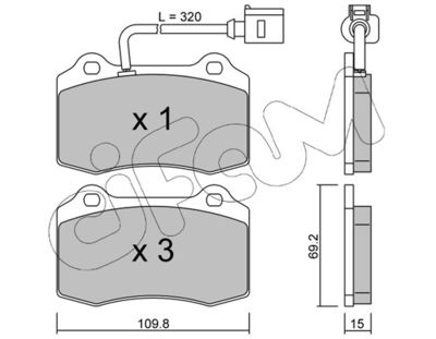 CIFAM 822-251-4 Тормозные колодки и сигнализаторы  для SEAT LEON (Сеат Леон)