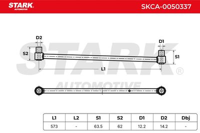 носач, окачване на колелата STARK SKCA-0050337