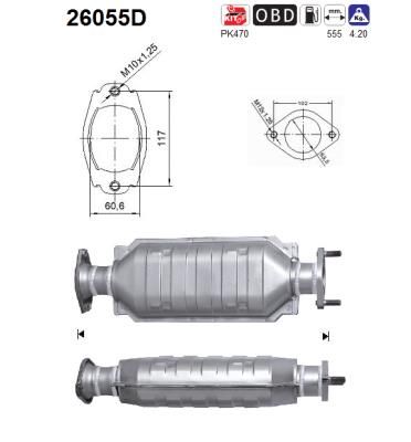 Катализатор AS 26055D для MITSUBISHI PAJERO