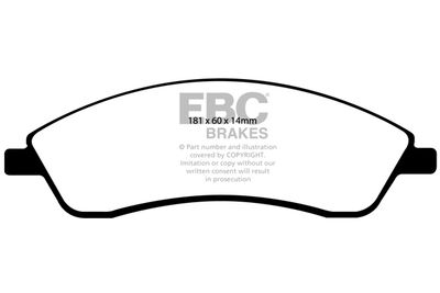 Комплект тормозных колодок, дисковый тормоз EBC Brakes DP41692R для CADILLAC SRX