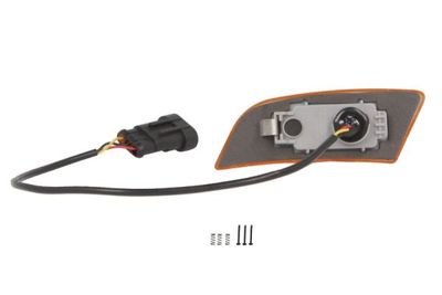 Controlelampje, zijkant Links (kleur van het glas: oranje, LED)