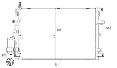 KONDENSATOR KLIMAANLAGE MTR 13054375