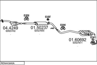 SISTEM DE ESAPAMENT MTS RENA45840A028835