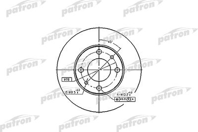 Тормозной диск PATRON PBD1721 для FIAT 124