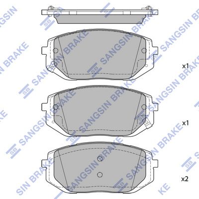 комплект спирачно феродо, дискови спирачки Hi-Q SP4512