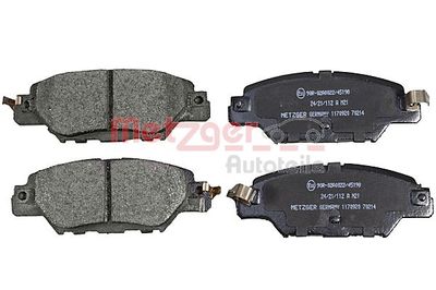 BREMSBELAGSATZ SCHEIBENBREMSE METZGER AUTOTEILE 1170920 1